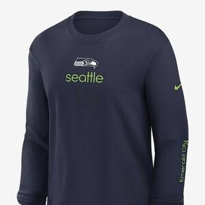 Seahawks nike  Navy Long Sleeve  Tee